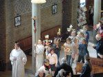 Processie door de kerk